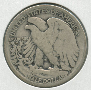 1917-D REV Silver Walking Liberty Half Dollar 50c Denver Mint  - SR205