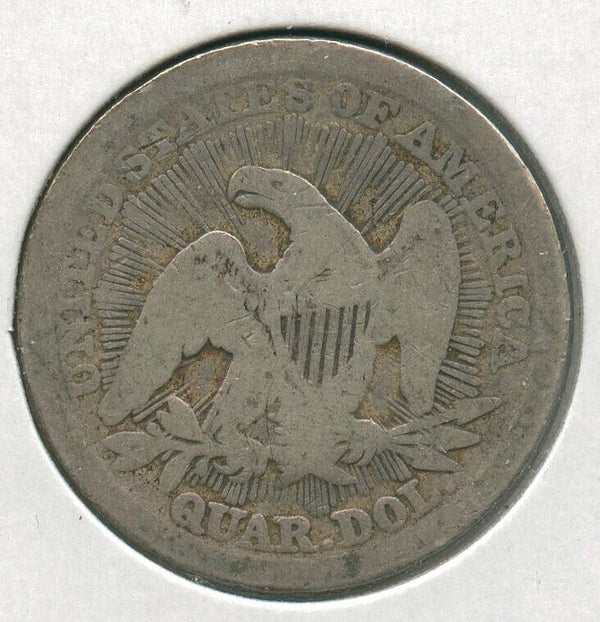 1853-P Arrows & Rays Silver Seated Liberty Quarter 25C Philadelphia Mint - SS665