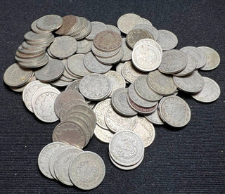 Lot Of 100 Circulated Liberty V Nickels 5c Philadelphia Mint -SS30