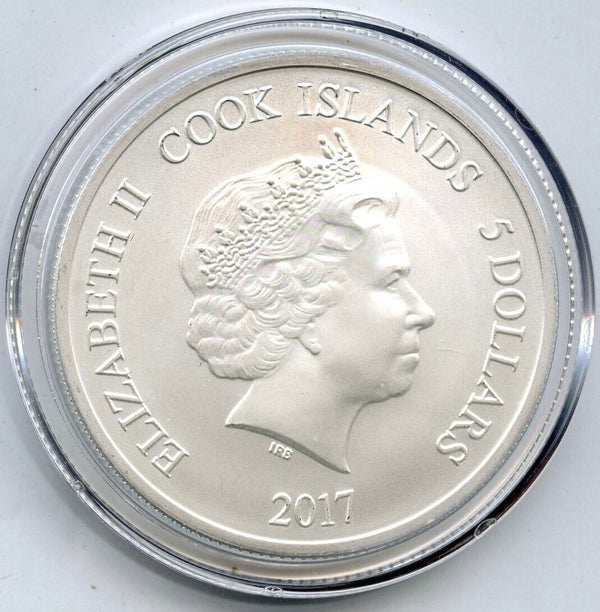 2017 Patrick Roy 9999 Silver 1 oz $5 Coin Upper Deck - Cook Islands - H813