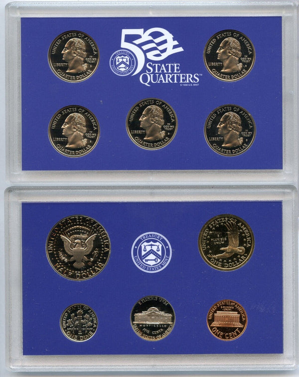 2002 United States Proof Set 10 Coins U.S. Mint San Francisco State Quarters