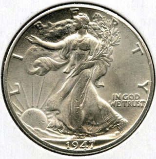 1947-D Walking Liberty Silver Half Dollar - Denver Mint - J502