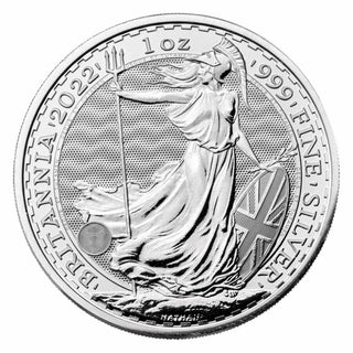 2022 Great Britain Britannia 999 Fine Silver 1 oz Coin 2 Pounds BU - JN043