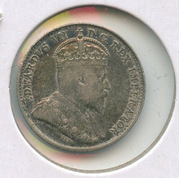 1906 Canada .925 Silver Coin 5 Cents King George V - SS38