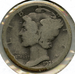 1921-D Mercury Silver Dime - Denver Mint - A592