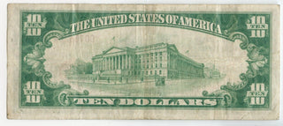 1929 $10 National Milwaukee 64 Bank Note Currency - SS102