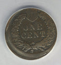 1897 Indian Head Cent Penny ANACS EF 45 Struck 10% Off-Center - K04