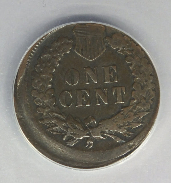 1897 Indian Head Cent Penny ANACS EF 45 Struck 10% Off-Center - K04