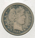 1904-O Silver Barber Quarter 25c New Orleans Mint - SR660