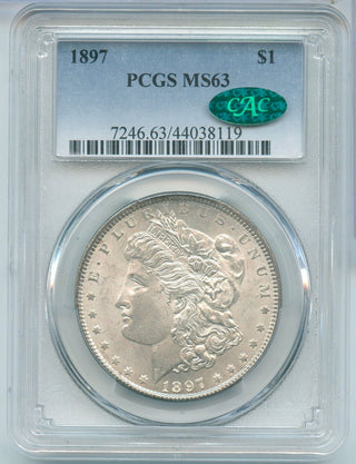 1897-P Silver Morgan Dollar PCGS MS63 Philadelphia Mint - SR179