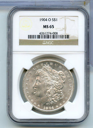 1904-O Morgan Silver Dollar NGC MS65 New Orleans Mint - KR894