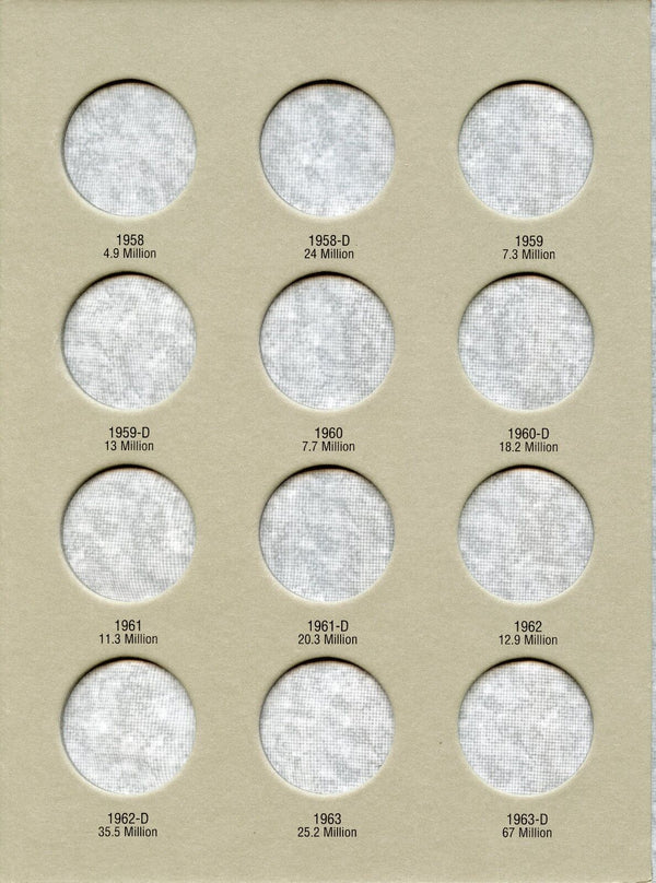 Franklin Half Dollar 1948 - 1963 Set Coin Folder - Harris Album 2695 Collection