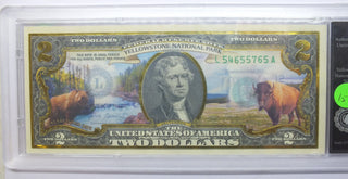 $2 Federal Reserve Currency Note - Yellowstone National Park Art - J969