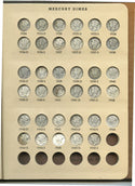 Mercury Dimes 1916 - 1945 Partial Coin Set Collection 7123 Dansco Album - K85