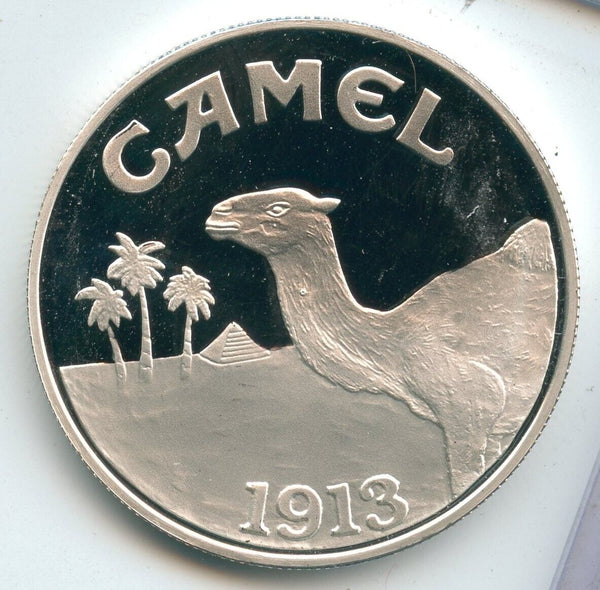 1913- 1993 Camel Joe Cigarettes 999 Silver 1 oz Proof Art Medal Round - SS173