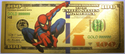 $100 Spiderman Marvel Comic FRN Novelty 24K Gold Foil Plated Note Bill GFN55