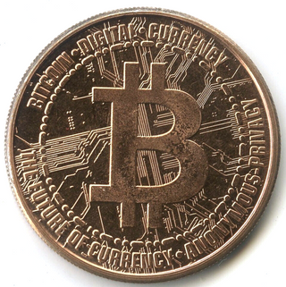 Bitcoin Digital Currency 1 oz Copper Art Medals Roll of 20 Rounds Bullion DM726