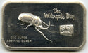 Watergate Bug 999 Silver 1 oz Art Bar ingot Medal Vintage Political - J601