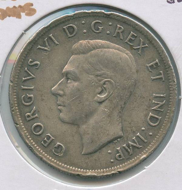 1939 Canada Silver .8000 Coin $1 Dollar king George VI - SR435