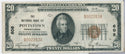 1929 $20 National Currency Pottstown Pennsylvania #608 Note Currency  - SS555