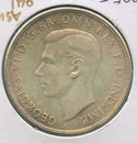 1938 Australia Silver Coin One Crown - King George VI - SS344