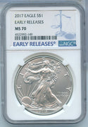 2017 American Eagle 1 oz Silver Dollar NGC MS70 Early Release - SS635