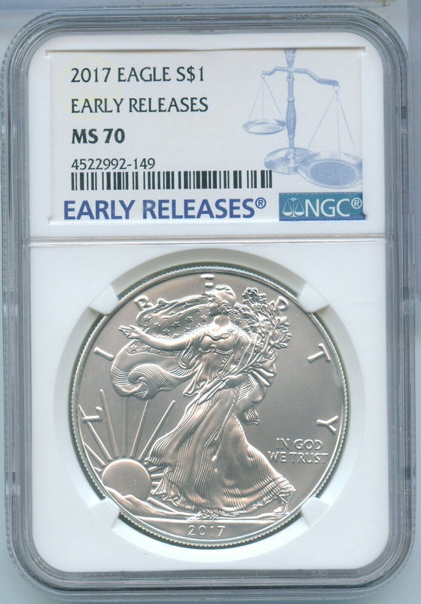 2017 American Eagle 1 oz Silver Dollar NGC MS70 Early Release - SS635