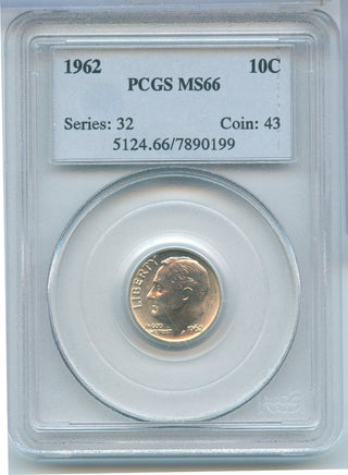 1962-P Roosevelt Silver Dime 10C PCGS MS66 Philadelphia Mint - SR78