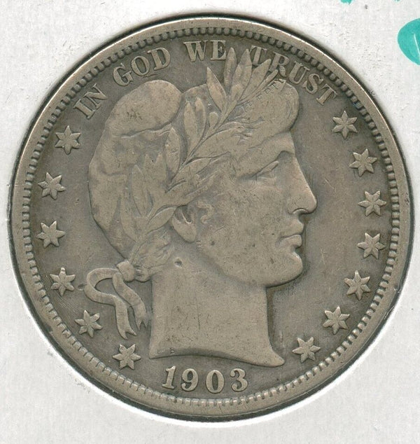 1903-P Silver Barber Half Dollar 50c Philadelphia Mint  - SS799