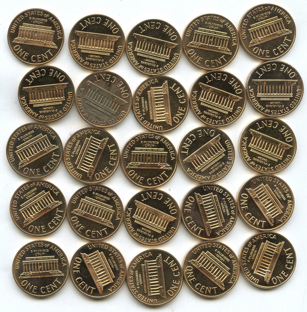 1971-S Lincoln Wheat Cent Pennies 50-Coin Penny Roll - San Francisco Mint - J126