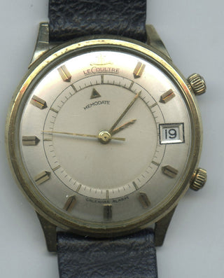 Jaeger LeCoultre Memodate Manual 50s 10k Gold-Filled Wrist Watch Bent Lug - B369