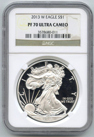 2013-W American Eagle Proof Silver Dollar NGC PF70 Ultra Cameo West Point - E938