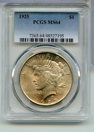 1925-P Peace Silver Dollar PCGS MS64 Philadelphia Mint - KR932