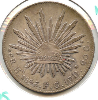 1895 Ho Mexico Silver Coin 8 Reales Hermosillo - SR10