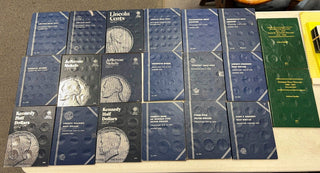 Lot Of 20 Used Whitman Coin Albums Half Dollars Quarters Dimes Dollars - KR939