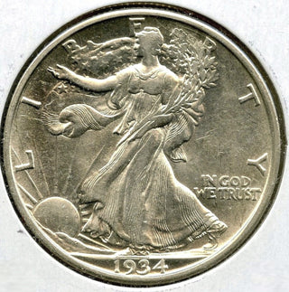 1934-D Walking Liberty Silver Half Dollar - Denver Mint - J497