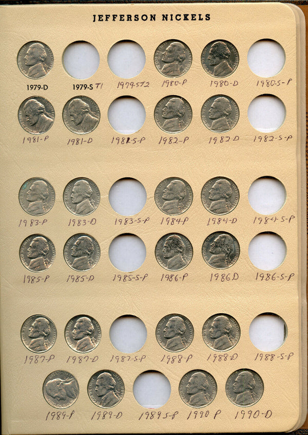 Jefferson Nickels 1938 - 2008 Partial Coin Set & Dansco Album Collection - BX90