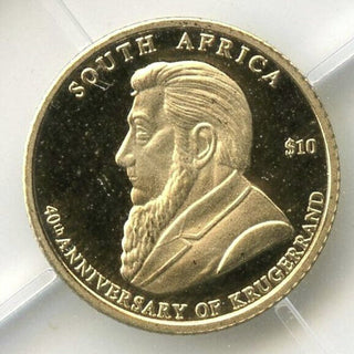 2007 Krugerrand 40th Anniversary $10 Proof Gold Coin Liberia South Africa - K434