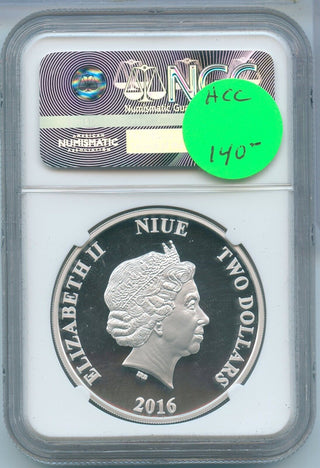 2016 $2 Niue Star Wars Darth Vader NGC PF70 Silver Coin 1oz 999 - SS579