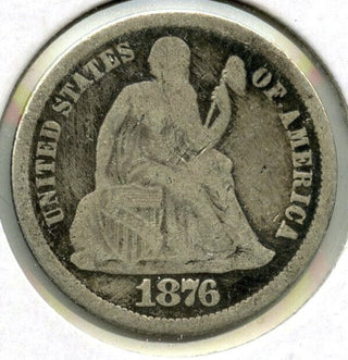 1876 Seated Liberty Silver Dime - Philadelphia Mint - J611