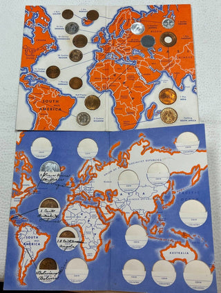 Lot Of Two Mystery & International Coin Collection Coin Album/Folder - KR872