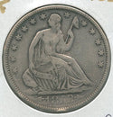 1853-P Arrows & Rays Silver Seated Liberty Half Dollar 50c Philadelphia - SS724