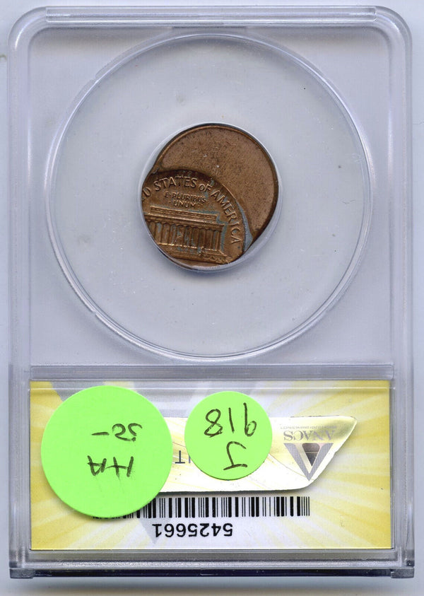 1984-D Lincoln Cent Penny ANACS MS 63 Off-Center Error Struck 45% Denver - J918