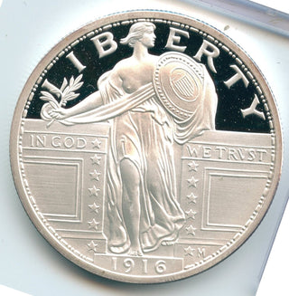 1916 Standing Liberty  2 Oz 999 Silver Round Medallion - SR156