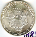 1987 American Eagle 1 oz Fine Silver Dollar - Toned Bullion Coin - DM591