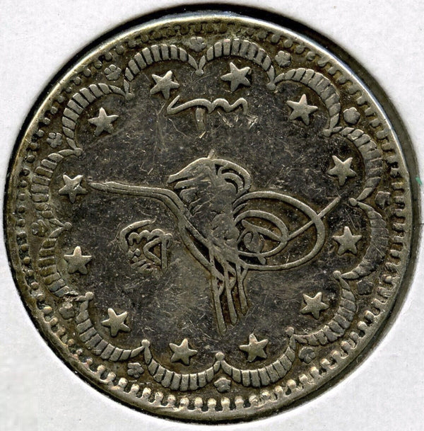 1327 - 1909 Turkey Ottoman Empire Coin - 5 Kurus Mehmed - B989
