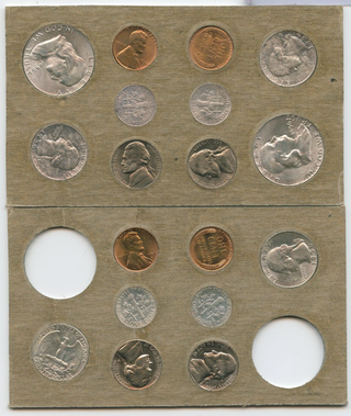 1956 United States Uncirculated Mint Set US Mint 18 Coins P D  - SS156