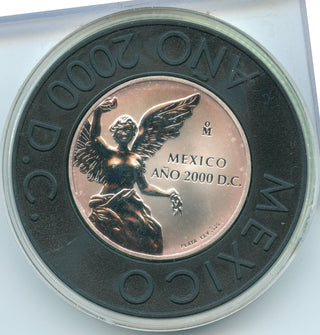 Ano 2000 Mexico Millennium Silver Libertad Casa De Moneda -SS196