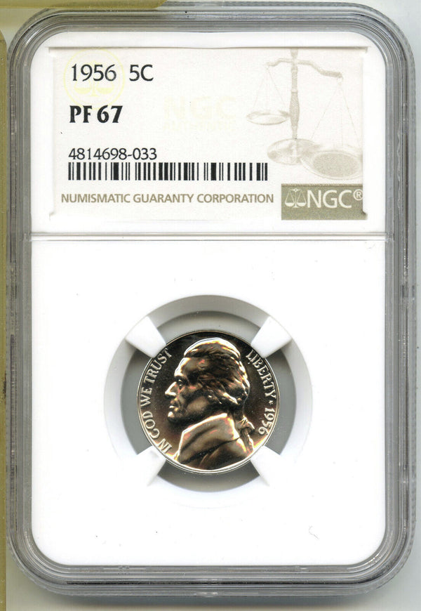 1956 Jefferson Proof Nickel NGC PF 67 Certified - J456