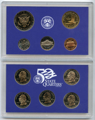 2001 United States Proof Set 10 Coins U.S. Mint San Francisco State Quarters